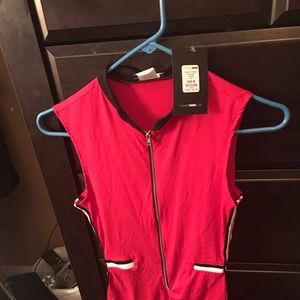 Red fashion nova romper